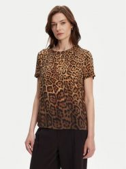 Marciano Guess Bluzka 5YGH29 7320A Brązowy Regular Fit. Brązowe bluzki damskie Marciano Guess, z aplikacjami, z jedwabiu, bez kołnierzyka, bez ramiączek. Za 619.99 zł.