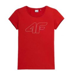 Koszulka Damska 4F. Czerwone koszulki sportowe damskie 4F, bez wzorów, bez ramiączek. Za 66.99 zł.