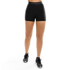 Damskie krótkie legginsy treningowe Fitness Siroko Courage. Czarne legginsy damskie SIROKO, bez wzorów, z materiału. Za 84.00 zł.