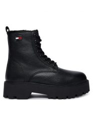 Tommy Jeans Trzewiki Tjw Platform Boots Wl EN0EN03159 Czarny. Czarne botki damskie Tommy Jeans, bez wzorów, z jeansu, bez obcasa, na płaskiej podeszwie, bez zapięcia. Za 749.99 zł.