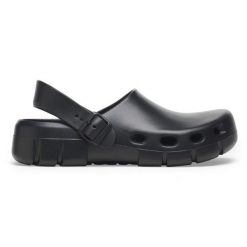 Klapki Birkenstock Eva 1027684 czarne. Czarne klapki męskie bez wzorów, z materiału, bez zapięcia. Za 547.31 zł.