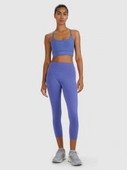 4F Legginsy treningowe 7/8 z wysokim stanem damskie - granatowe L. Niebieskie legginsy damskie 4F, l, bez wzorów, z dzianiny, z podwyższonym stanem, na fitness i siłownię. Za 119.99 zł.