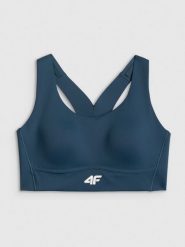 4F Biustonosz treningowy z wysokim wsparciem damski - turkusowy XS. Niebieskie bielizna sportowa damska 4F, xs, bez wzorów, z gumy. Za 179.99 zł.