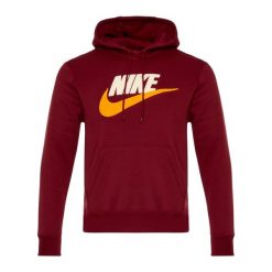 Bluza męska Nike Club Fleece Hoodie. Czerwone bluzy męskie Nike, m, bez wzorów, bez kaptura, na fitness i siłownię. Za 309.99 zł.