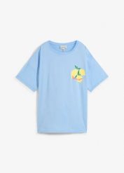 T-shirt oversize z czystej bawełny organicznej. Białe t-shirty damskie bonprix, bez wzorów, z bawełny, bez kołnierzyka, bez ramiączek. Za 62.99 zł.