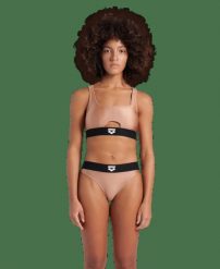 Strój kąpielowy damski dwuczęściowy bikini na basen sportowy Arena Logo Tape. Czerwone stroje kąpielowe damskie ARENA, l, bez wzorów, z elastanu. Za 61.98 zł.