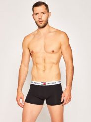 Tommy Hilfiger Bokserki UM0UM01810 Czarny. Czarne bokserki męskie Tommy Hilfiger, bez wzorów, z bawełny. Za 79.99 zł.