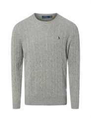 Polo Ralph Lauren sweter z dzianiny z zawartością kaszmiru Mężczyźni Kaszmir szary, XL. Szare swetry męskie Polo Ralph Lauren, m, bez wzorów, z dzianiny, klasyczne, bez kołnierzyka, bez ramiączek. Za 1,199.95 zł.