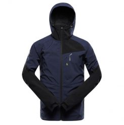 Kurtka softshell męska Alpine Pro Esprit. Niebieskie kurtki sportowe męskie Alpine Pro, m, bez wzorów, z materiału, z kapturem, trekkingowe. Za 319.00 zł.