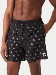 KARL LAGERFELD Szorty kąpielowe A3M46007 Czarny Regular Fit. Czarne kąpielówki męskie KARL LAGERFELD, bez wzorów, z syntetyku. Za 449.99 zł.