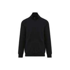 Bluza zapinana na zamek błyskawiczny Kariban Premium. Czarne bluzy męskie KARIBAN, m, bez wzorów, eleganckie, bez ramiączek, bez kaptura. Za 231.50 zł.