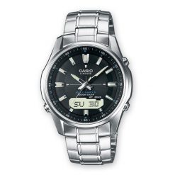 Zegarek męski Casio LCW-M100DSE-1AER, Quartz, 40mm, 5ATM. Czarne zegarki męskie Casio, bez wzorów. Za 796.85 zł.