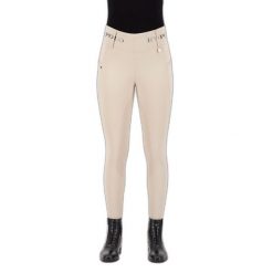 Damskie legginsy jeździeckie z pełną przyczepnością HV Polo Favourite Midwaist. Brązowe legginsy damskie HV POLO, bez wzorów, z elastanu. Za 343.50 zł.