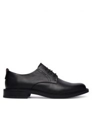 HUGO Półbuty Lysander 50569016 Czarny. Czarne buty wizytowe męskie Hugo, bez wzorów, ze skóry, bez obcasa, bez zapięcia. Za 849.99 zł.
