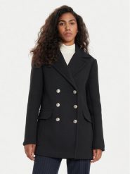Morgan Płaszcz przejściowy 242-GCAB Czarny Regular Fit. Czarne płaszcze damskie Morgan, bez wzorów, z syntetyku, bez kołnierzyka, bez kaptura. Za 379.99 zł.