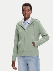 Gant Bluza Shield 4201412 Zielony Regular Fit. Zielone bluzy damskie GANT, xs, bez wzorów, z bawełny, bez ramiączek, bez kaptura. Za 489.99 zł.