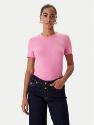 Versace Jeans Couture T-Shirt 80HAHT02 CJ03T Różowy Slim Fit. Czerwone t-shirty damskie Versace Jeans Couture, xl, bez wzorów, z bawełny, bez kołnierzyka, bez ramiączek. Za 439.99 zł.