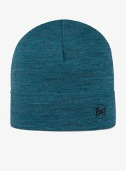 Czapka termoaktywna Buff Lightweight Merino Beanie - solid teal. Niebieskie czapki damskie Buff, bez wzorów, z materiału. Za 129.99 zł.