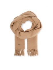 Weekend Max Mara Szalik Scoglio 2525546105 Beżowy. Brązowe rękawiczki damskie Weekend Max Mara, bez wzorów, z materiału. Za 519.99 zł.