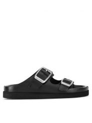 G-Star Raw Klapki CAMERON-25SS534 Czarny. Czarne klapki damskie G-Star Raw, bez wzorów, ze skóry, retro, bez obcasa, bez zapięcia. Za 379.99 zł.