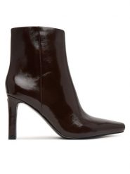 Guess Botki FLFREB LEA10 Brązowy ciemny. Brązowe botki damskie Guess, z aplikacjami, bez obcasa, na słupku, bez zapięcia. Za 764.99 zł.