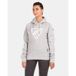 Damska bawełniana bluza Kilpi FJELA-W. Szare bluzy damskie Kilpi, s, bez wzorów, z bawełny, casualowe, bez ramiączek, bez kaptura. Za 207.23 zł.