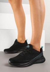 Czarno-Miętowe Buty Sportowe Sneakersy Ombre na Piankowej Podeszwie Arelinas. Czarne obuwie sportowe damskie Born2be, bez wzorów, bez zapięcia, na fitness i siłownię. Za 109.99 zł.