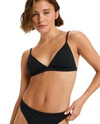 Trójkątny stanik bikini dla Kobiety BEACH CLASSICS FIXED TRI Czarny. Czarne stroje kąpielowe damskie Roxy, xl, bez wzorów, z elastanu. Za 114.99 zł.