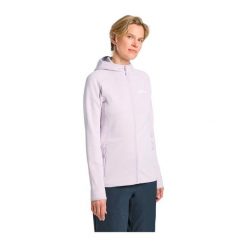 Bluza damska Jack Wolfskin Baiselberg Hooded FZ. Fioletowe bluzy damskie Jack Wolfskin, bez wzorów, sportowe, bez ramiączek, bez kaptura. Za 359.99 zł.