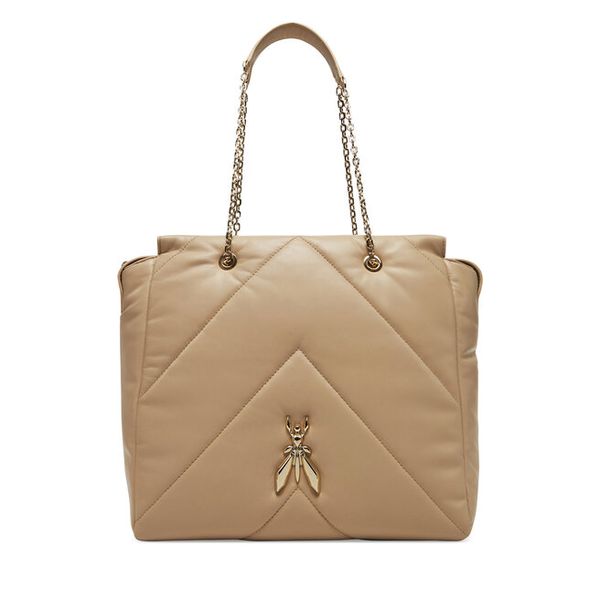 Torebka Patrizia Pepe. Brązowe torebki do ręki damskie Patrizia Pepe, bez wzorów, bez dodatków. Za 1,019.00 zł.