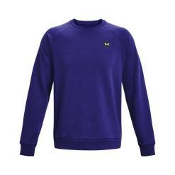 Bluza męska Under Armour Rival Fleece Crew. Niebieskie bluzy męskie Under Armour, m, bez wzorów, bez kaptura, na fitness i siłownię. Za 119.99 zł.