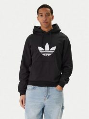 Adidas Bluza adicolor Trefoil KE0877 Czarny Loose Fit. Czarne bluzy męskie Adidas, l, bez wzorów, z bawełny, bez ramiączek, bez kaptura. Za 279.99 zł.