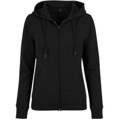 Damska Bluza Z Kapturem French Terry Z Pełnym Zamkiem Błyskawicznym. Czarne bluzy damskie BUILD YOUR BRAND, l, bez wzorów, bez ramiączek, z kapturem. Za 153.99 zł.