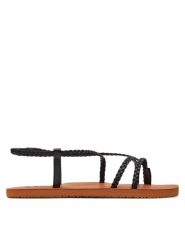 Billabong Sandały ABJL100085 Czarny. Czarne sandały damskie Billabong, bez wzorów, ze skóry, bez obcasa, na płaskiej podeszwie, bez zapięcia. Za 139.99 zł.