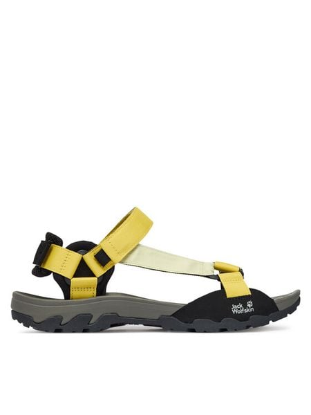 Jack Wolfskin Sandały Ridge A65589 Żółty. Żółte sandały męskie Jack Wolfskin, bez wzorów, z materiału, bez zapięcia. Za 276.99 zł.