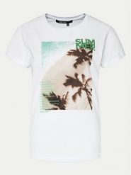 Marc Aurel T-Shirt 7564 7000 73736 Biały Regular Fit. Białe t-shirty damskie Marc Aurel, bez wzorów, z bawełny, bez kołnierzyka, bez ramiączek. Za 329.99 zł.