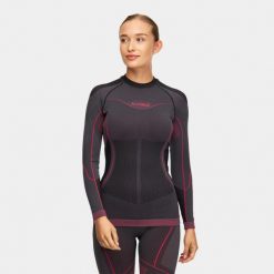 Bluza termoaktywna damska Alpinus Mora. Czerwone bielizna sportowa damska Alpinus, na zimę, xl, bez wzorów, sportowe, bez ramiączek, bez kaptura. Za 119.00 zł.