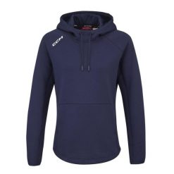 CCM - Bluza damska z kapturem - granatowa - M. Niebieskie bluzy damskie CCM, na zimę, m, bez wzorów, eleganckie, bez ramiączek, z kapturem. Za 380.63 zł.