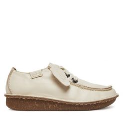 Półbuty Clarks. Półbuty damskie Clarks, bez wzorów, bez obcasa, na płaskiej podeszwie, bez zapięcia. Za 329.99 zł.