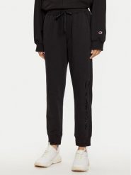 Champion Spodnie dresowe 117584 Czarny Slim Fit. Czarne spodnie dresowe damskie Champion, bez wzorów, z bawełny. Za 119.99 zł.