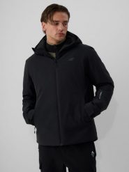 4F Kurtka zimowa membrana 5000 męska - czarna XL. Czarne kurtki męskie 4F, na zimę, m, bez wzorów, klasyczne, bez kaptura. Za 349.99 zł.
