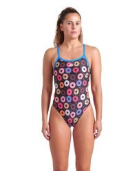 Strój Kąpielowy Damski Arena Donuts Swimsuit Challenge. Fioletowe stroje kąpielowe damskie ARENA, bez wzorów, z materiału. Za 239.99 zł.