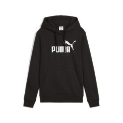 Damska wygodna bluza z kapturem Essentials z logo No. 1 PUMA Black. Czarne bluzy damskie Puma, bez wzorów, z gumy, sportowe, bez ramiączek, z kapturem. Za 229.00 zł.