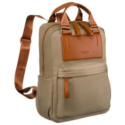 Plecak damski Peterson PTN JN-07 khaki. Brązowe plecaki damskie Peterson, bez wzorów, z nylonu. Za 119.99 zł.