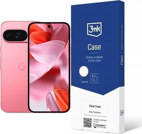 Smartfon Pixel 9 5G 12/256GB Różowy (GA09340-GB) + Etui Clear Case. Czerwone smartfony Google. Za 3,031.00 zł.