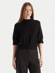 Kontatto Sweter 3M0903C Czarny Regular Fit. Czarne swetry nierozpinane damskie Kontatto, m, bez wzorów, z syntetyku, bez kołnierzyka, bez ramiączek. Za 389.99 zł.