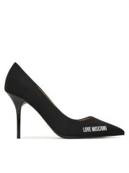 LOVE MOSCHINO Szpilki JA10299G0OIM0000 Czarny. Czarne szpilki damskie Love Moschino, bez wzorów, z materiału, bez obcasa, na szpilce, bez zapięcia. Za 909.99 zł.