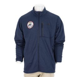 Second life - The North Face kurtka polarowa męska Navy - Jak nowy. Niebieskie kurtki męskie The North Face, l, bez wzorów, z materiału, sportowe, bez kaptura. Za 170.36 zł.