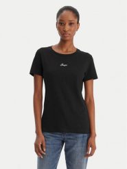 BOSS T-Shirt Elove 50554696 Czarny Slim Fit. Czarne t-shirty damskie Boss, xl, bez wzorów, z bawełny, bez kołnierzyka, bez ramiączek. Za 229.99 zł.