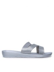 JENNY Klapki WFA2743-1 Srebrny. Szare klapki damskie Jenny, bez wzorów, z syntetyku, bez obcasa, bez zapięcia. Za 39.99 zł.